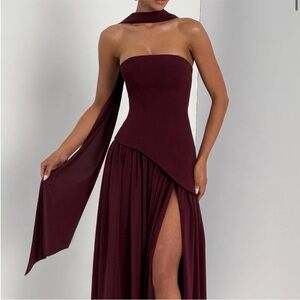 Baby Boo Maliyah Maxi Dress Cherry Lacquer